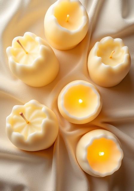 Hand Candles Flatlay Komposition