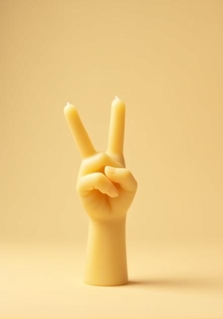Hand Candle in Victory-Pose